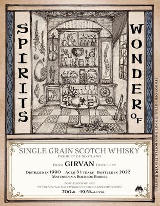 Girvan 1990
31-Year-Old 49.5% Burbone Barrel / Wonder of Spirits T&T Toyama