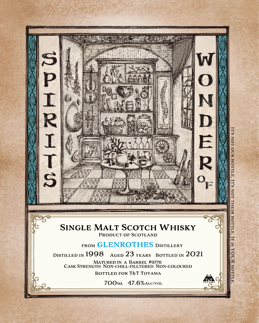 Glenrothes 1998 23-Year-Old 47.6% Barrel / Wonder of Spirits T&T Toyama